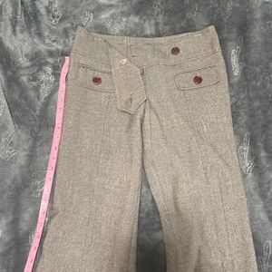 Maroon colored trousers